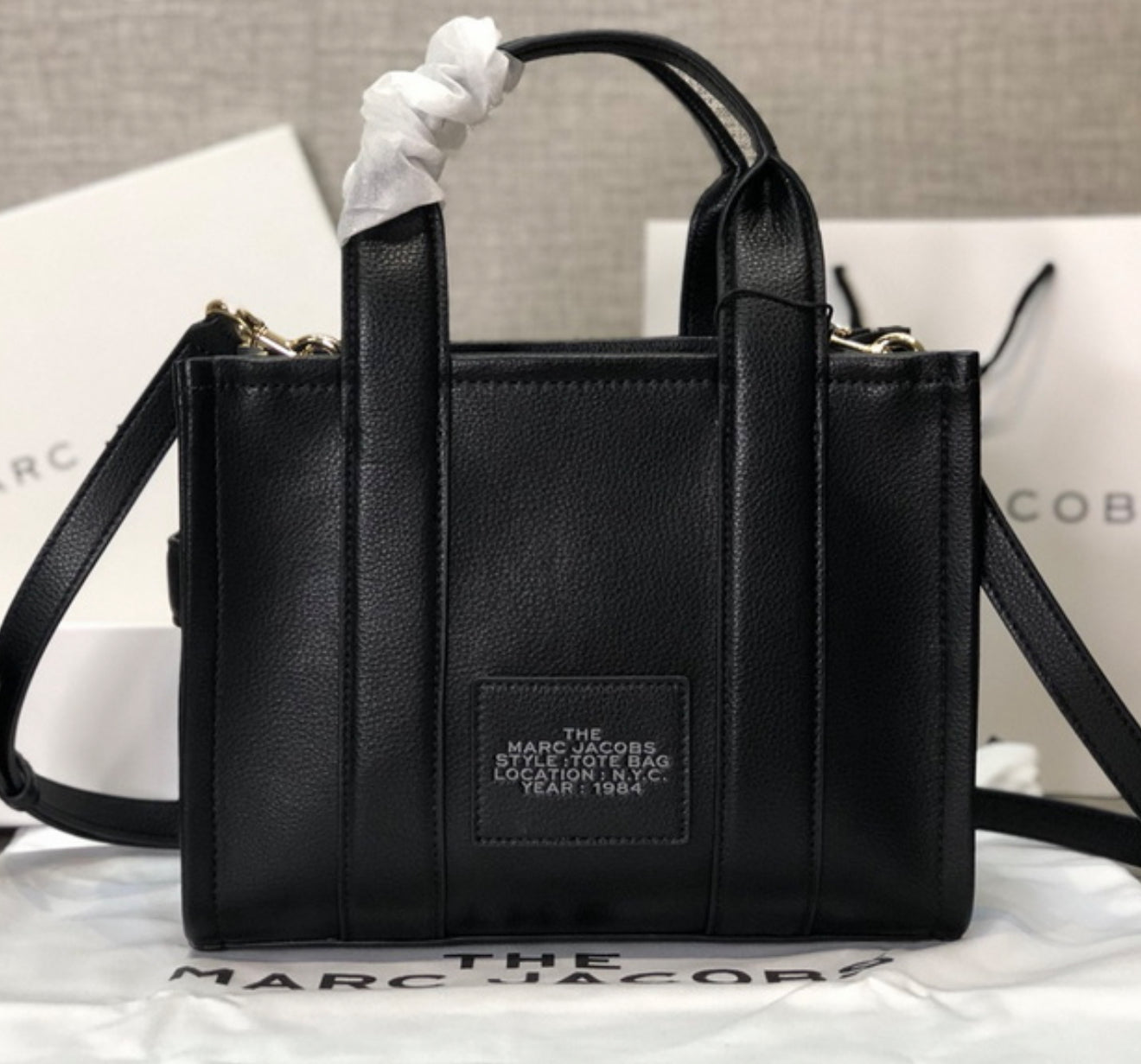 Authentic Marc Jacobs Leather Small Tote Bag