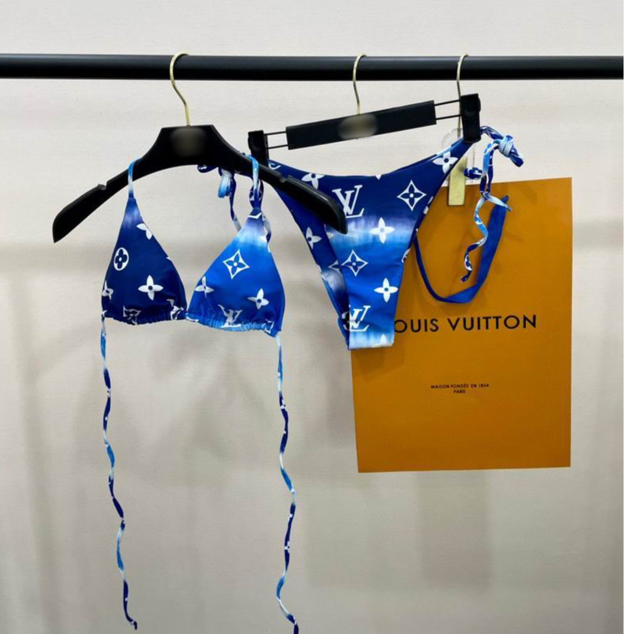 Authentic Louis Vuitton Graphic Monogram Bikini Set
