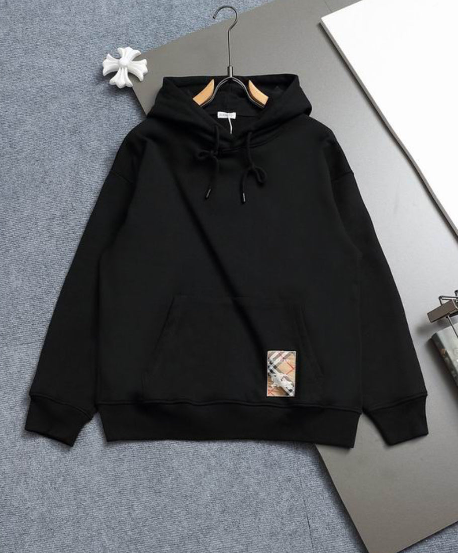 Authentic BURBERRY – Check Label Cotton Hoodie