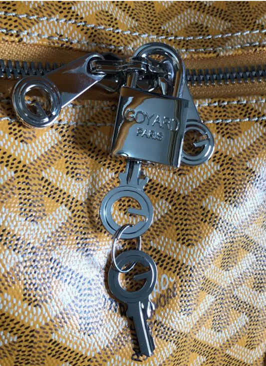 Authentic Maison Goyard Boston 50 bag (Yellow)