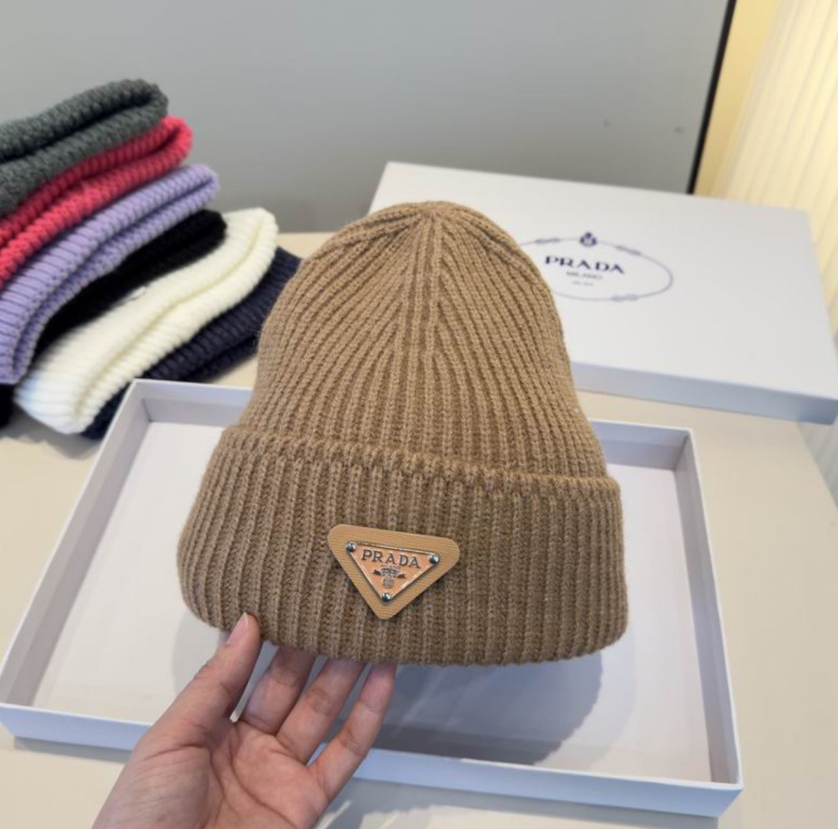 Authentic PRADA Wool and cashmere beanie