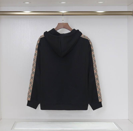 Authentic BURBERRY – Check Trim Cotton Hoodie