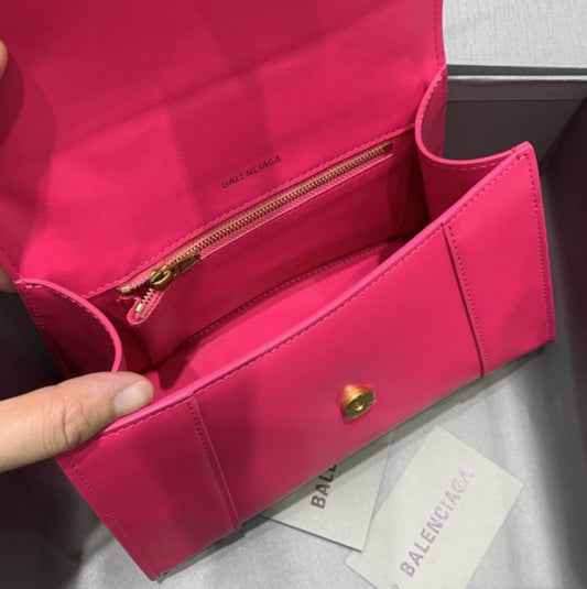 Authentic Balenciaga Hourglass Handbag S (Shiny Box Calfskin)