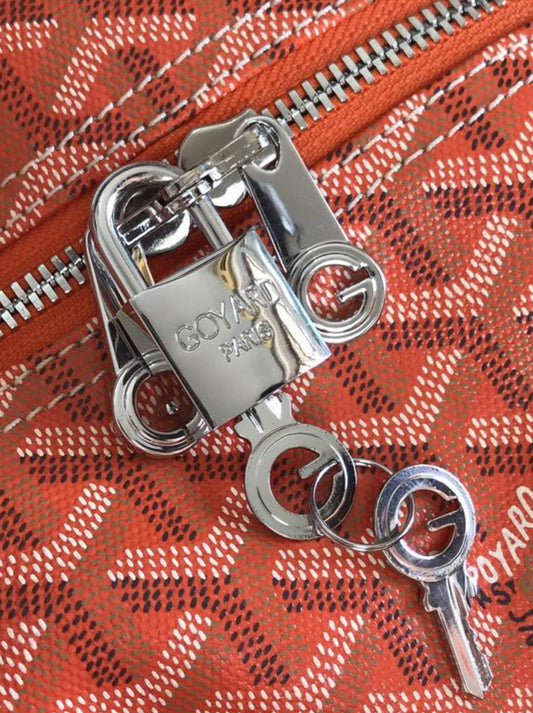 Authentic Maison Goyard Boston 50 bag (Orange)