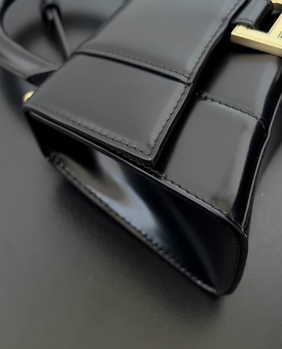 Authentic Balenciaga Hourglass Handbag XS (Shiny Box Calfskin)
