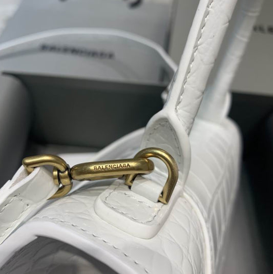 Authentic Balenciaga Hourglass Handbag S (Crocodile Embossed Calfskin)
