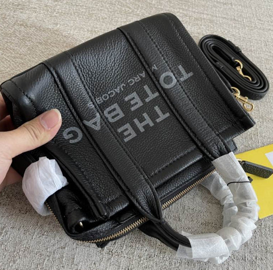 Authentic Marc Jacobs Leather Crossbody Tote Bag