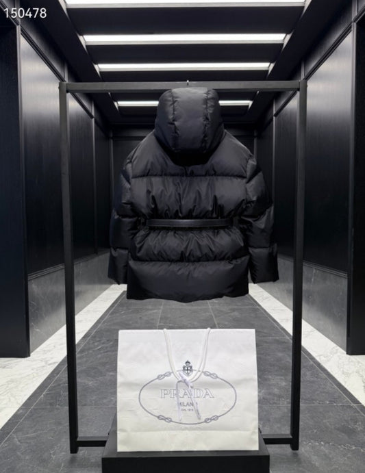 Authentic PRADA Re-Nylon Hooded Down Jacket