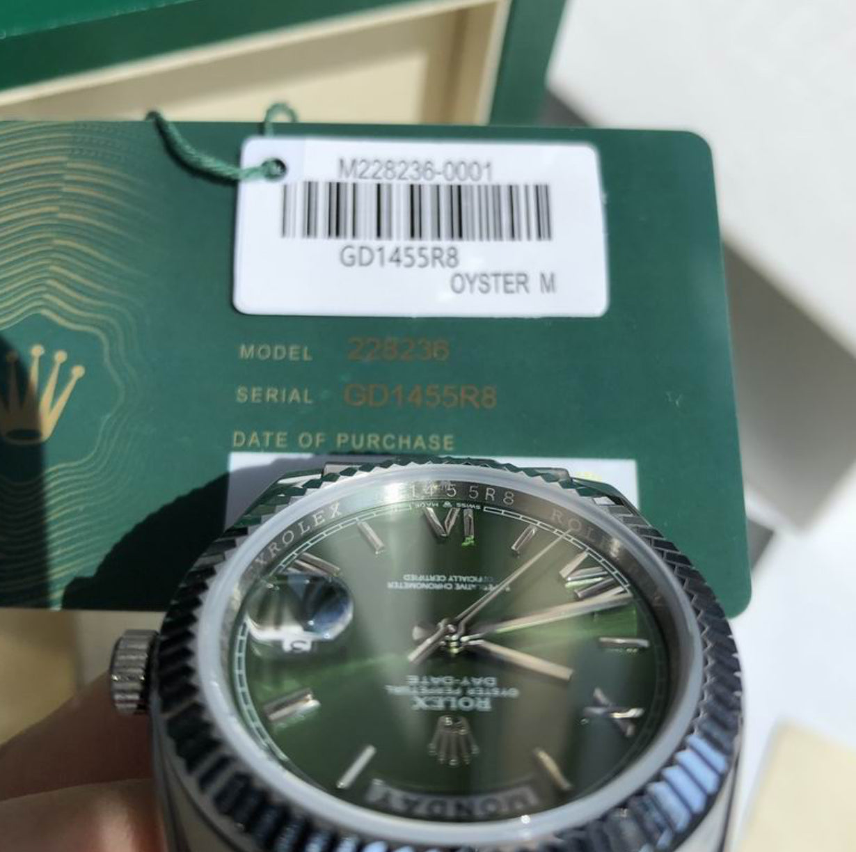 Authentic Rolex Oyster Perpetual Day-DATE