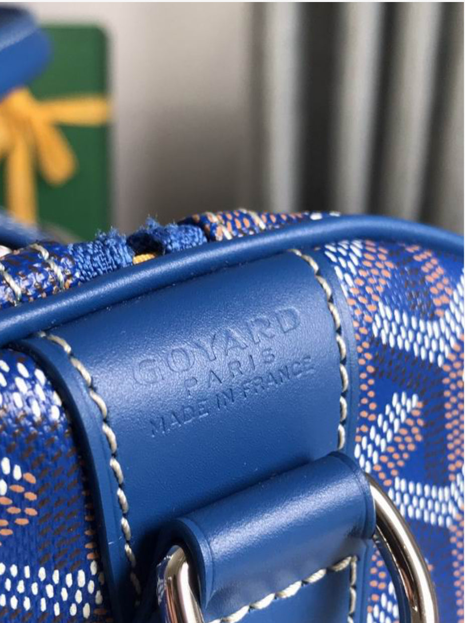 Authentic Goyard Boston 50 bag (Blue)