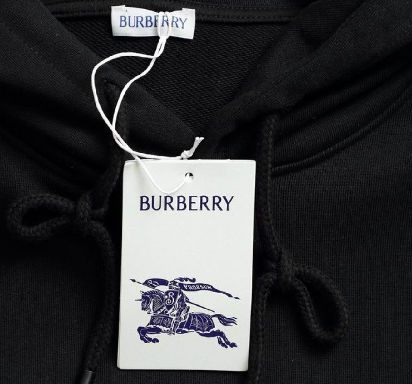Authentic BURBERRY – Check Label Cotton Hoodie