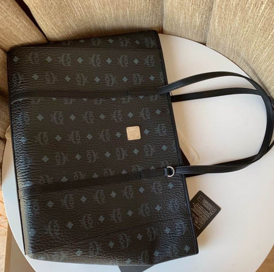 Authentic MCM Toni Top-Zip Shopper in Visetos