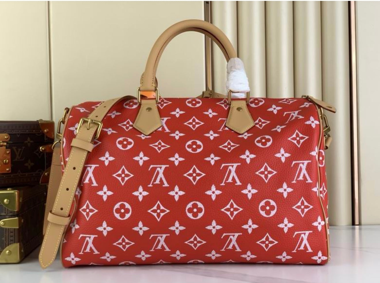 Authentic Louis Vuitton Speedy P9 Bandoulière 40 (Red)