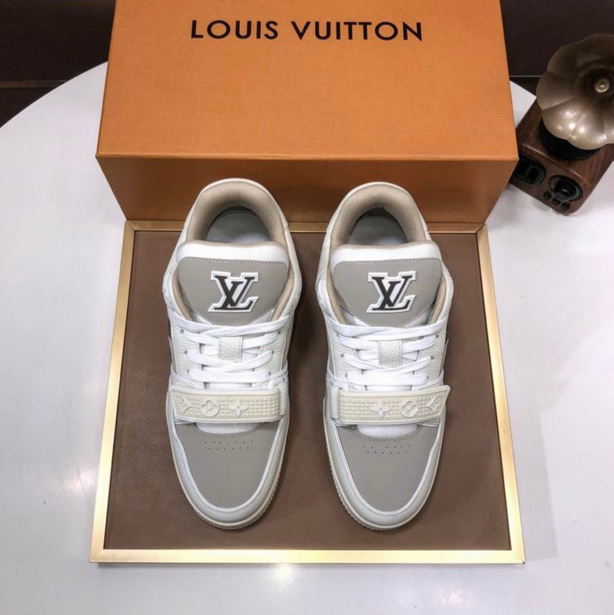 Authentic Louis Vuitton Trainer Sneaker (Monogram Flower Beige)