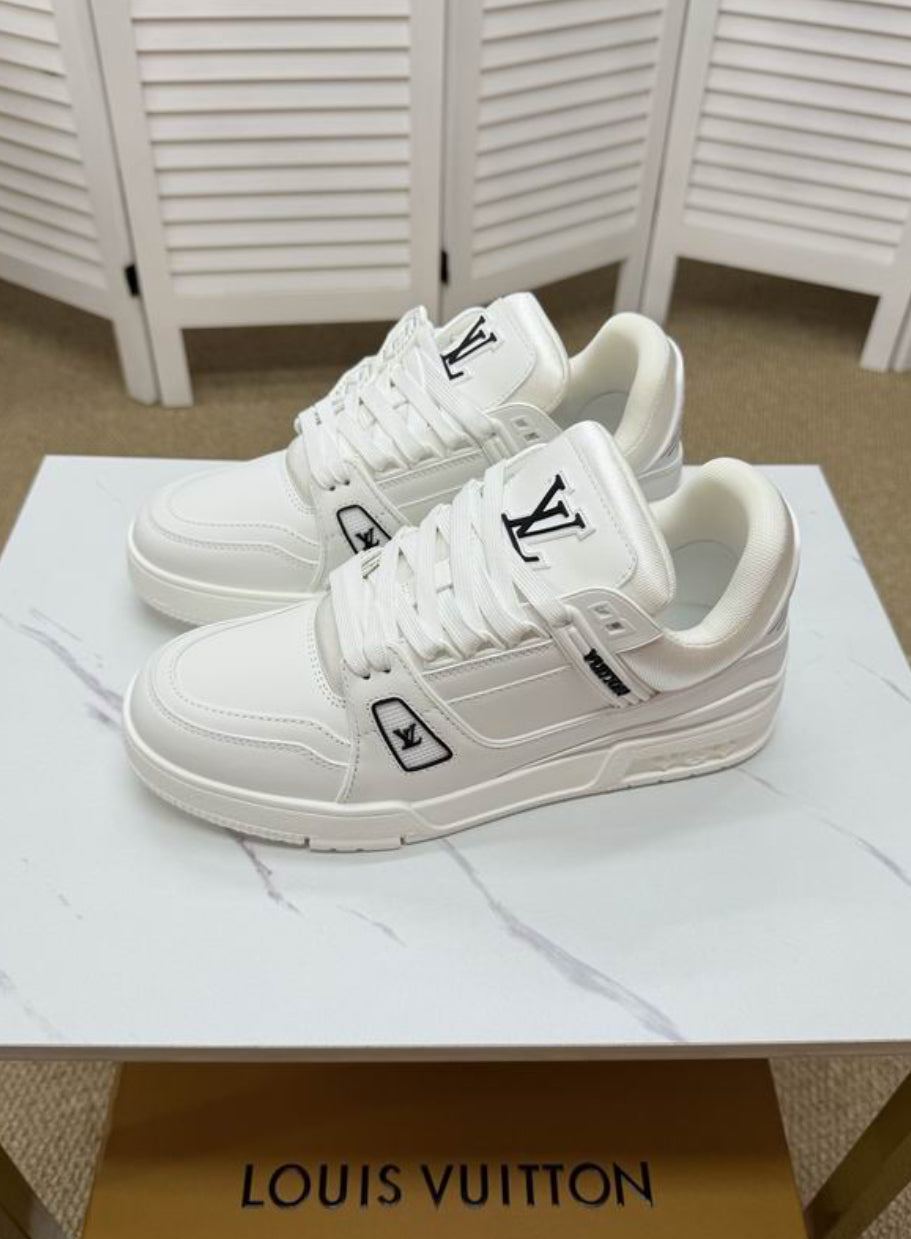 Authentic Louis Vuitton LV Trainer Sneaker (White)