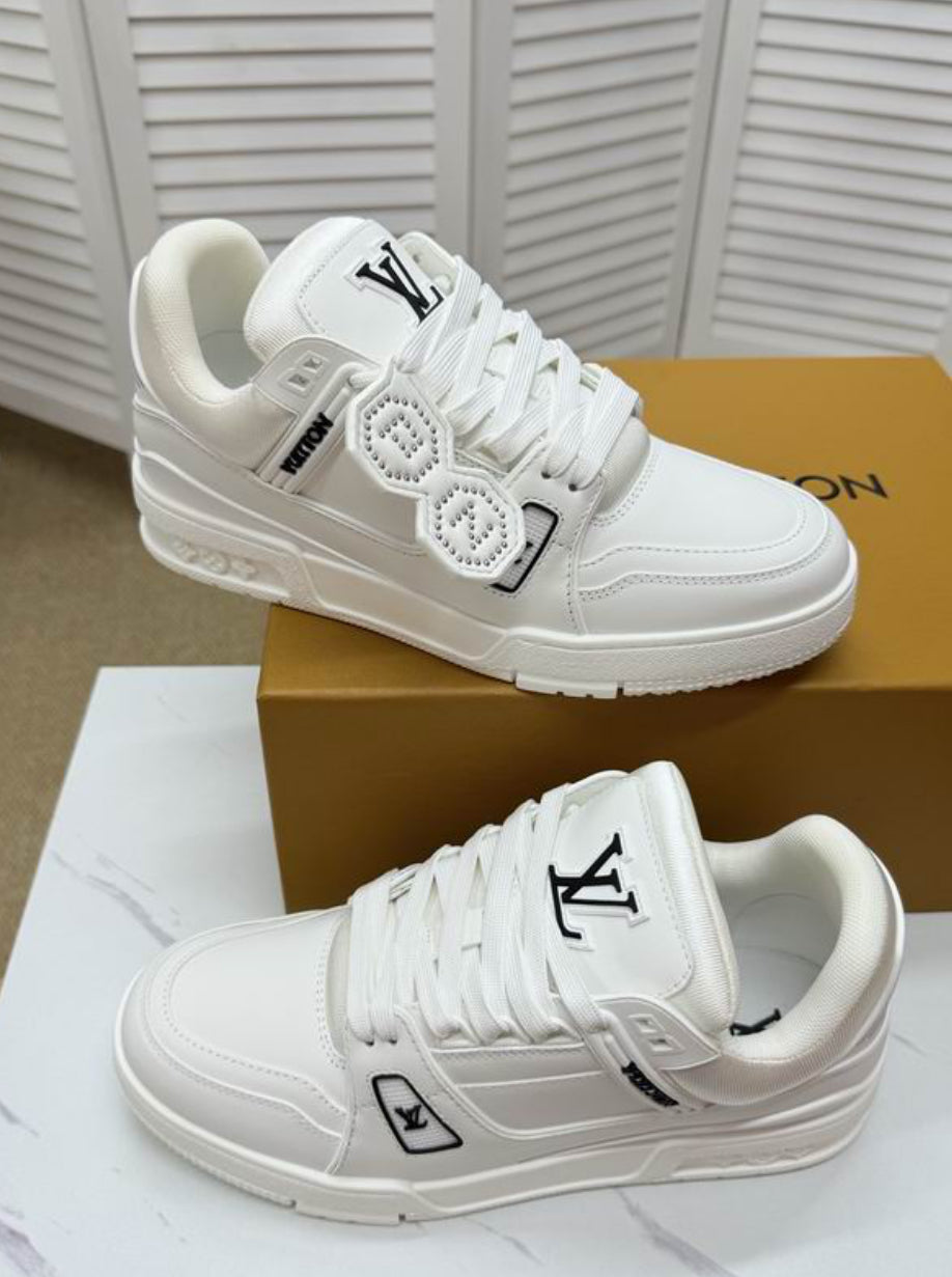 Authentic Louis Vuitton LV Trainer Sneaker (White)