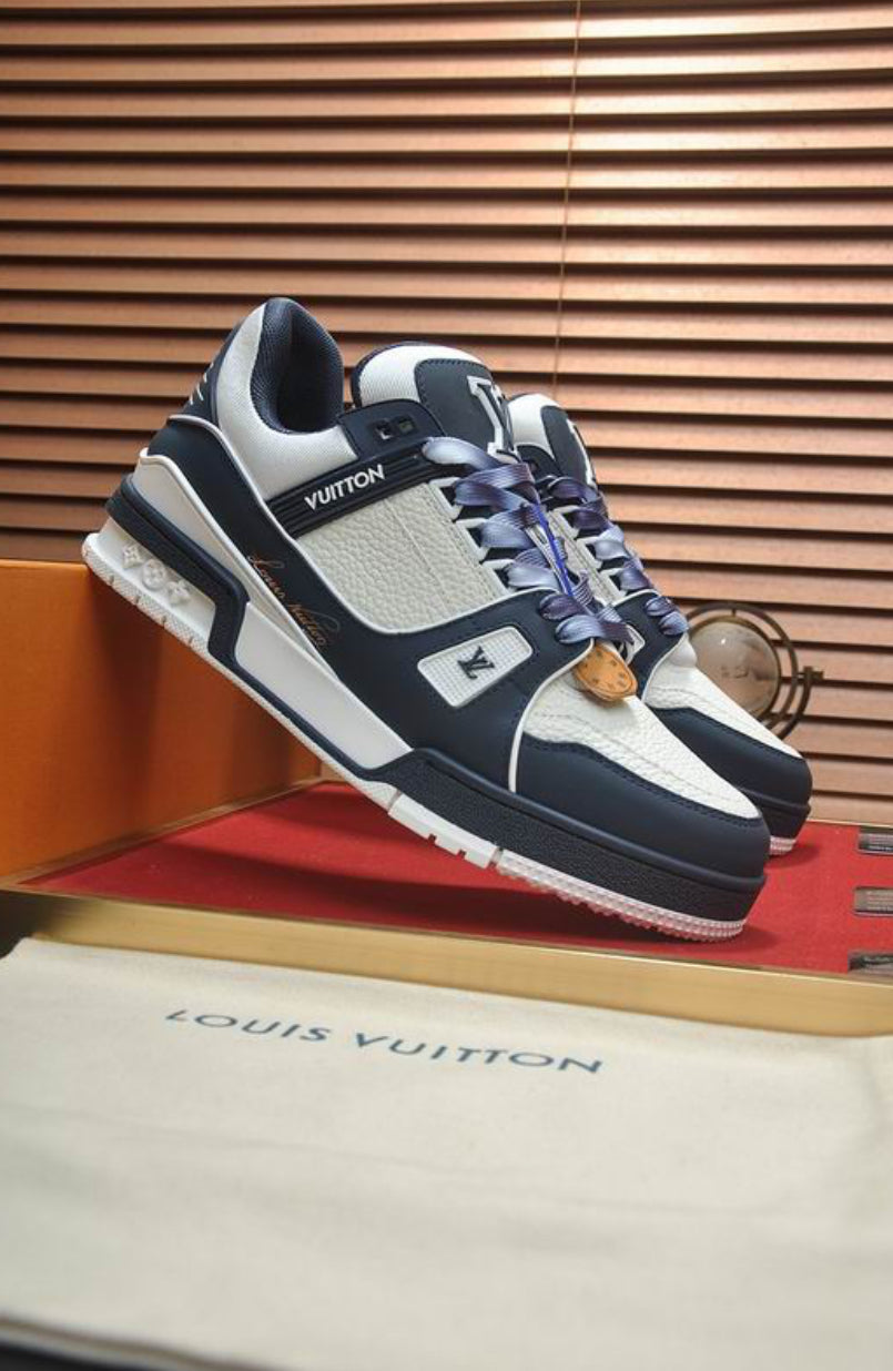 Authentic Louis Vuitton LV Trainer Sneaker (Blue)