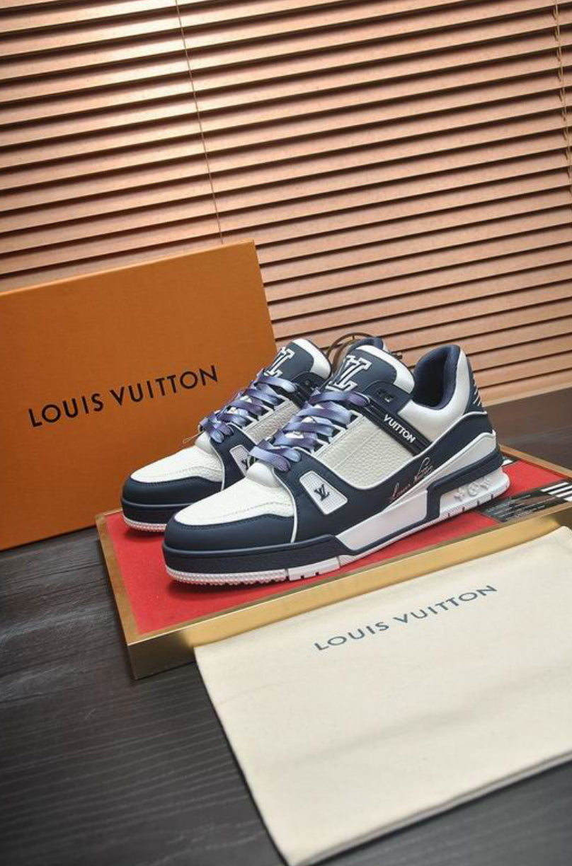 Authentic Louis Vuitton LV Trainer Sneaker (Blue)