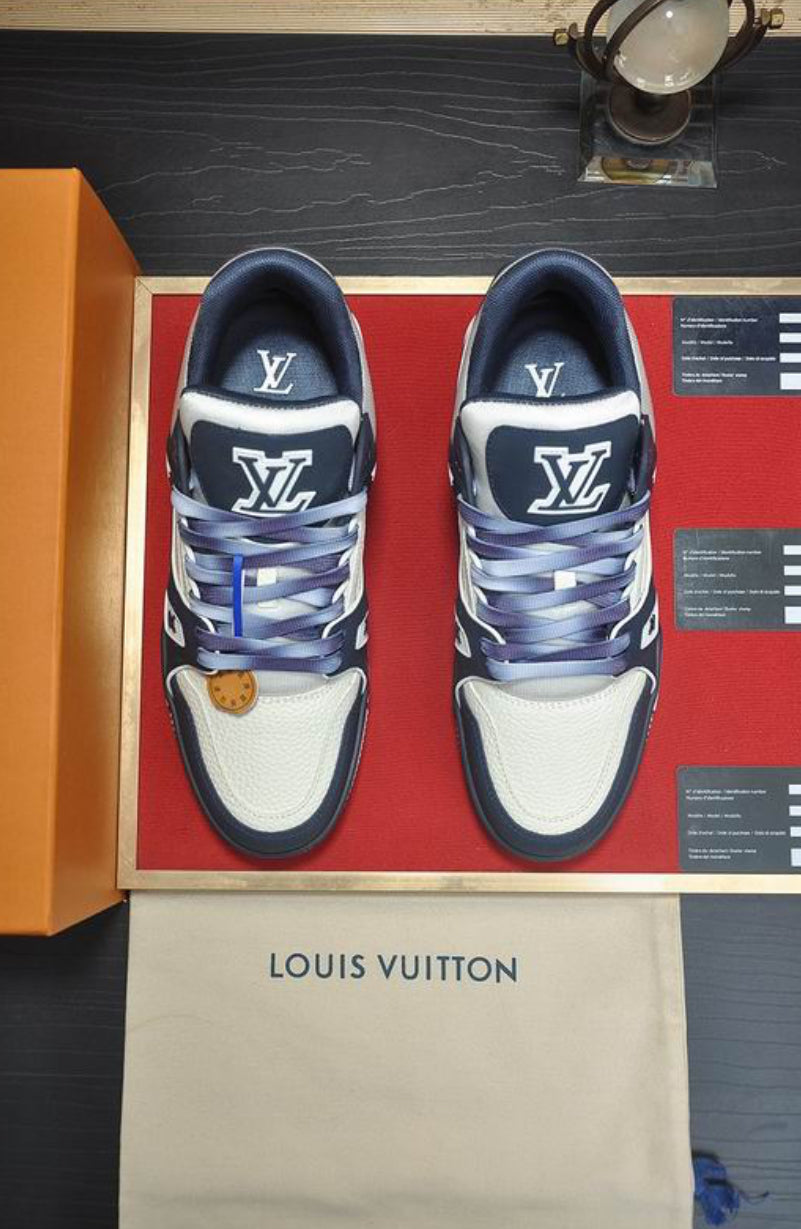 Authentic Louis Vuitton LV Trainer Sneaker (Blue)