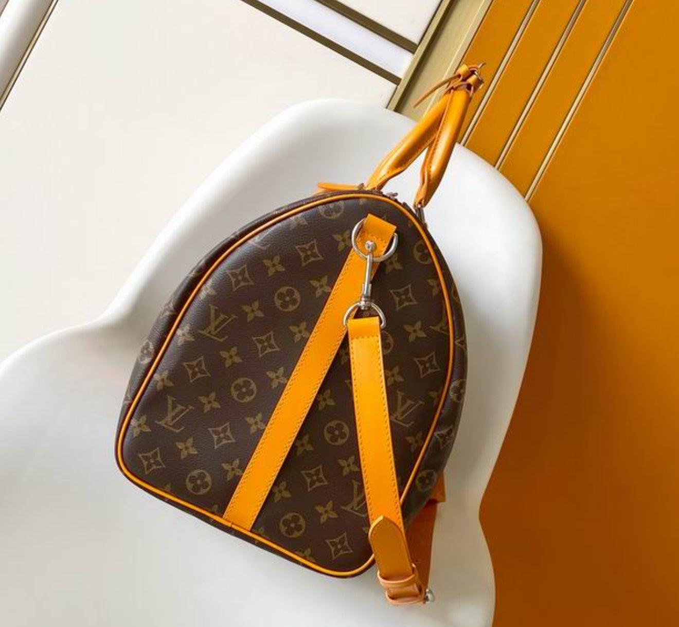 Authentic Louis Vuitton Keepall Bandoulière 50 (Safran Yellow)