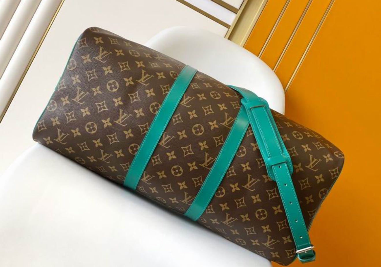 Authentic Louis Vuitton Keepall Bandoulière 50 (Borneo Green)