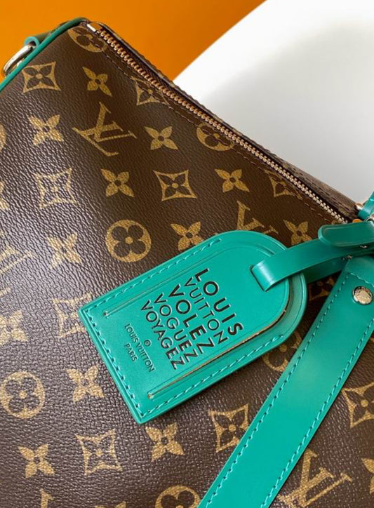 Authentic Louis Vuitton Keepall Bandoulière 50 (Borneo Green)