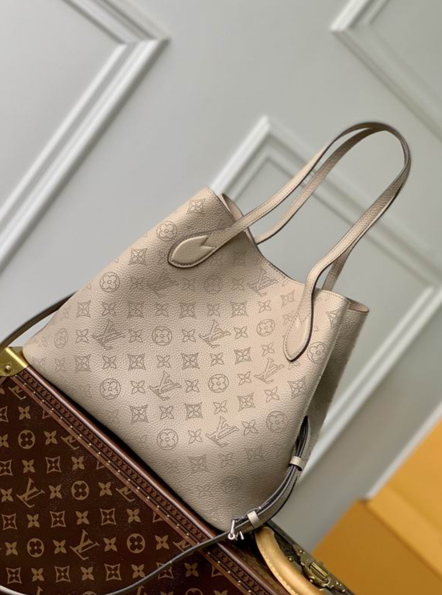 Authentic Louis Vuitton Blossom MM Tote Bag ( Galet / Beige )