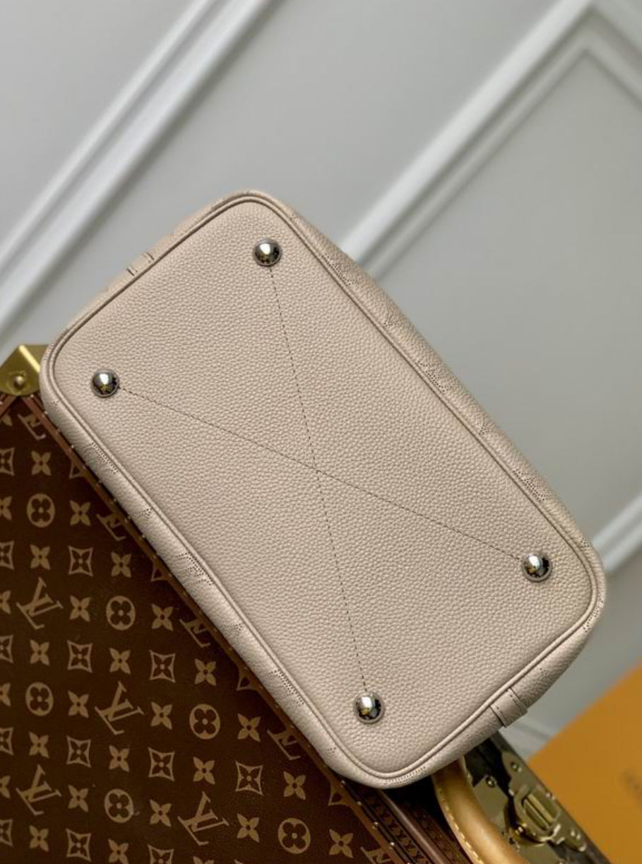 Authentic Louis Vuitton Blossom MM Tote Bag ( Galet / Beige )