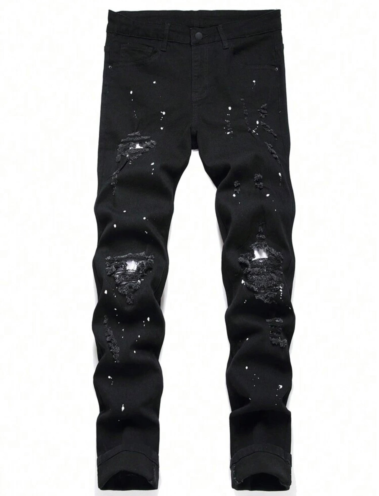 Patched Ripped Jeans