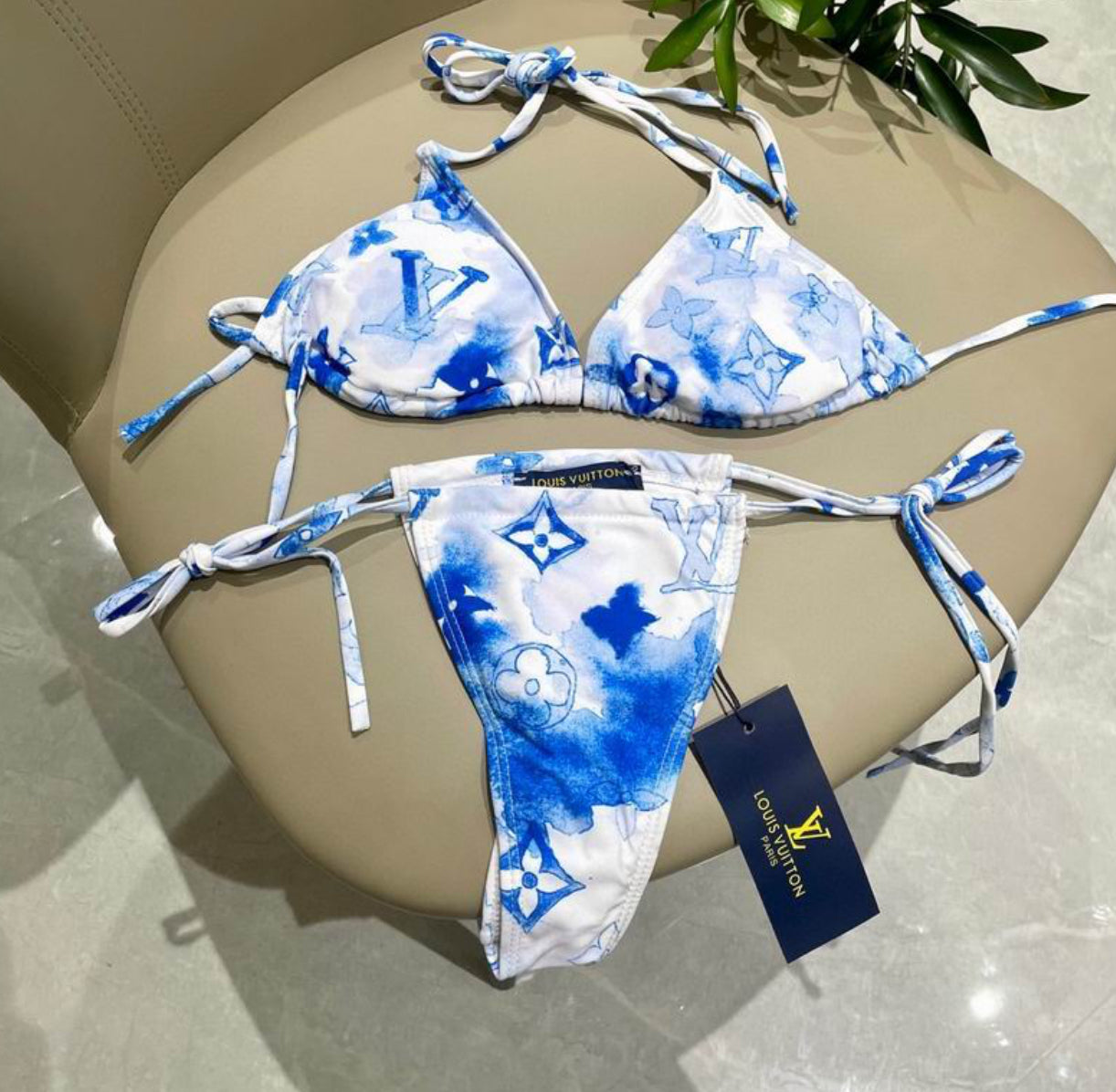 Authentic Louis Vuitton Graphic Monogram Bikini Set