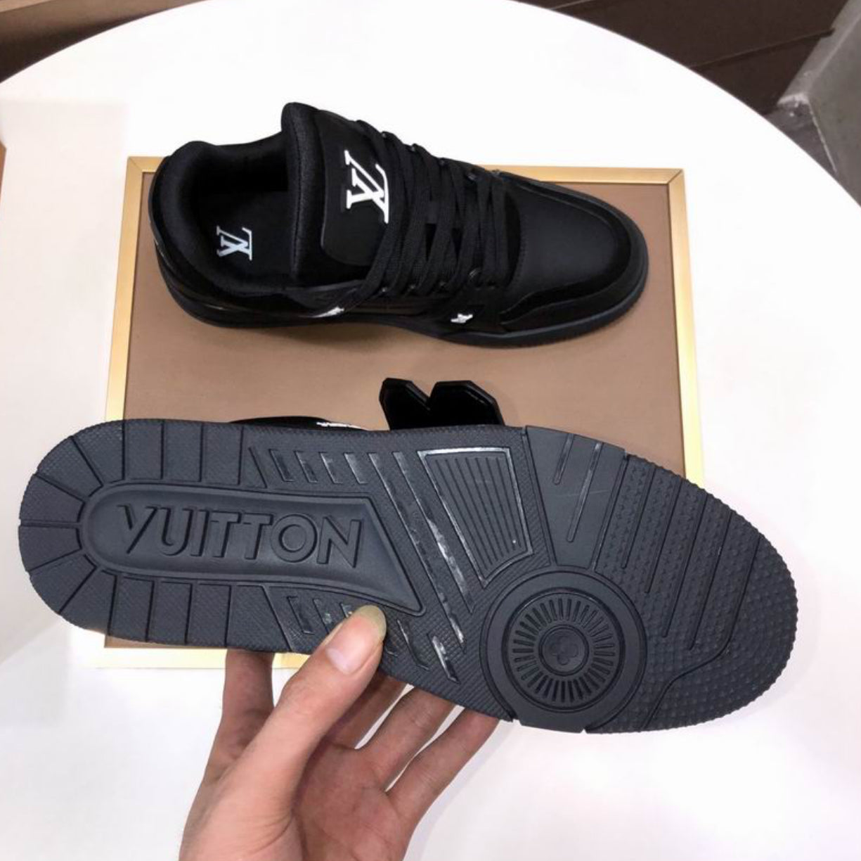 Authentic Louis Vuitton LV Trainer Sneaker (Black)