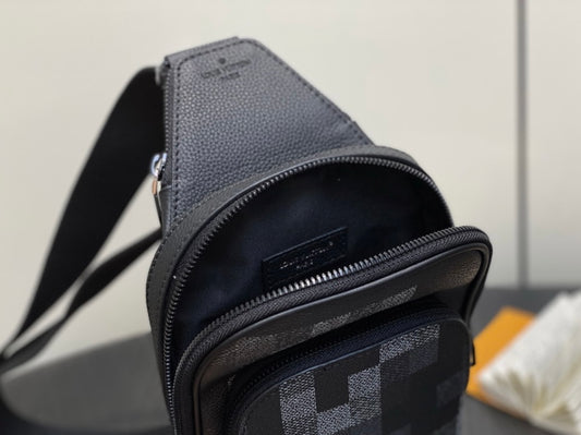 Authentic LOUIS VUITTON Damoflage Black Avenue Sling Bag
