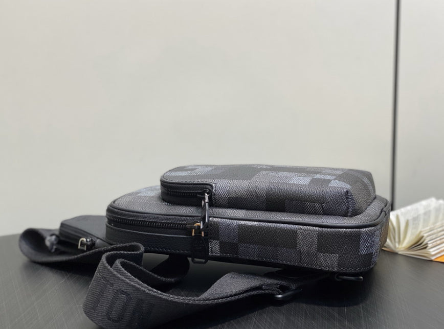 Authentic LOUIS VUITTON Damoflage Black Avenue Sling Bag