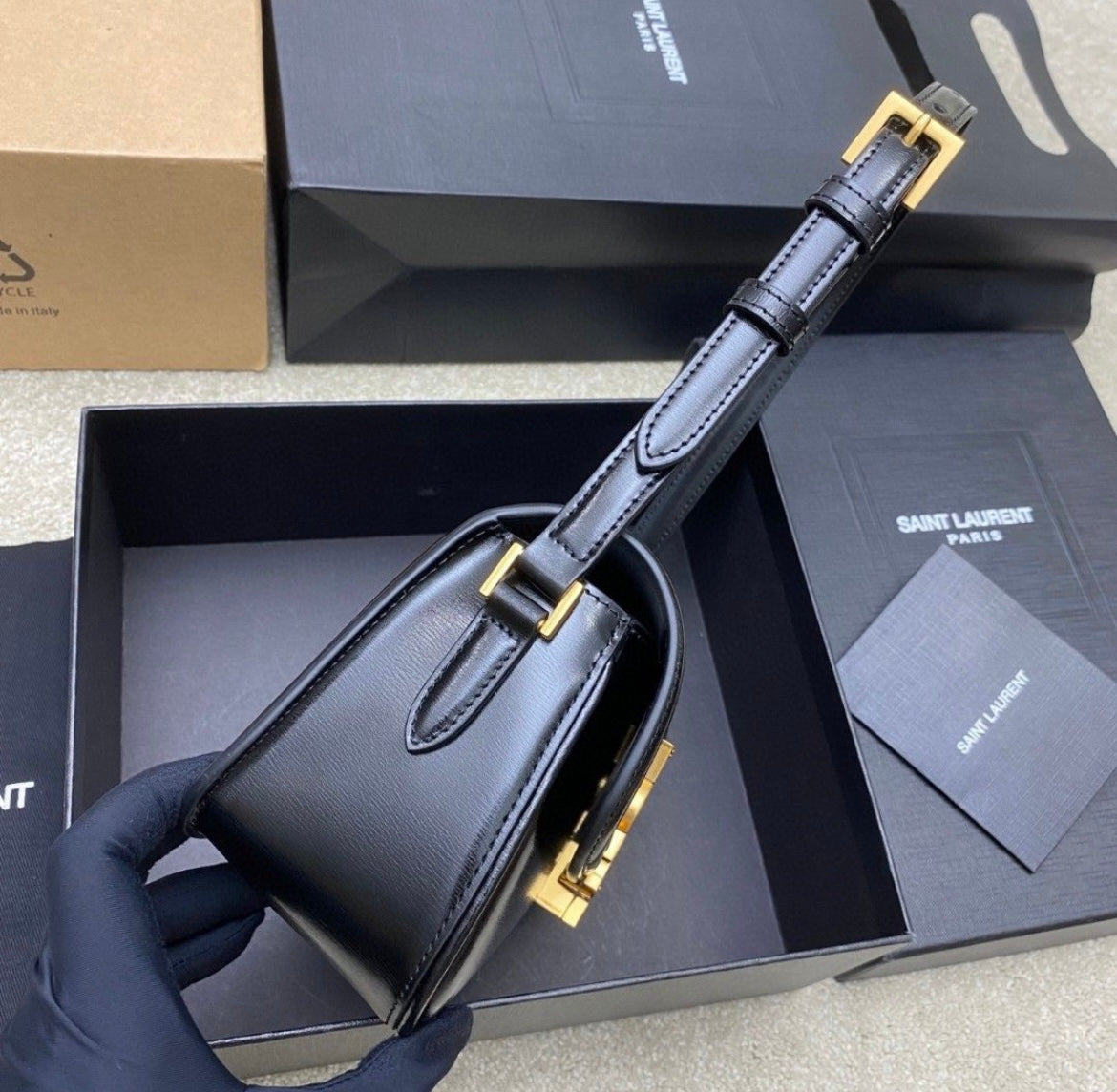 Authentic Yves SAINT LAURENT SOLFERINO mini in BOX