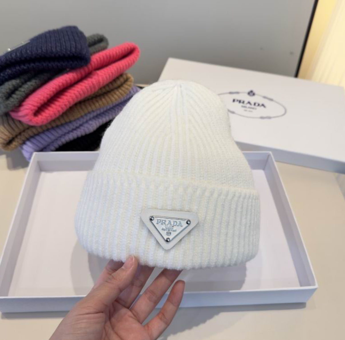 Authentic PRADA Wool and cashmere beanie