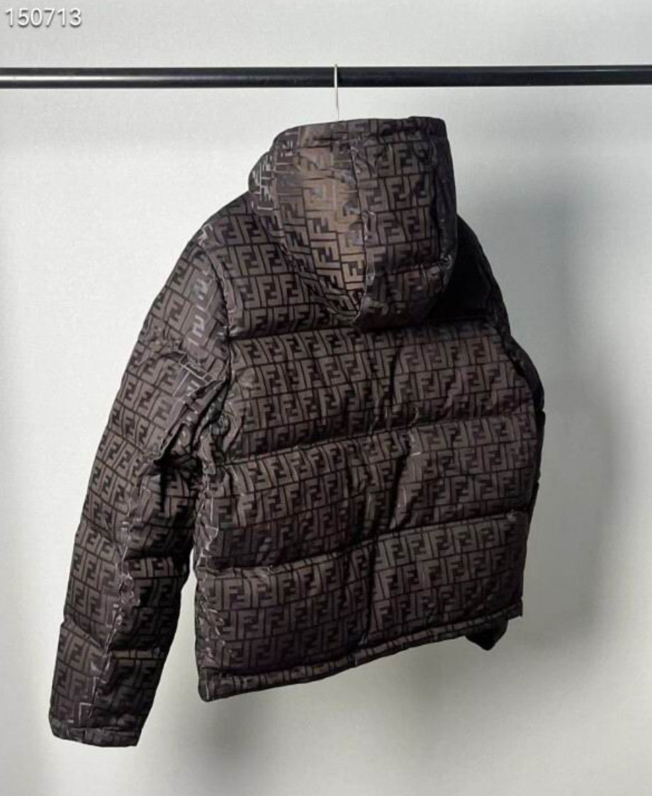 Authentic Fendi FF Nylon Down Jacket