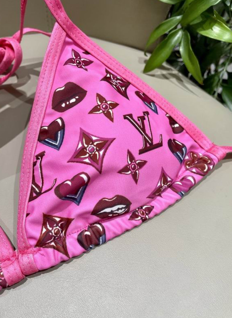 Authentic Louis Vuitton Graphic Monogram Bikini Set