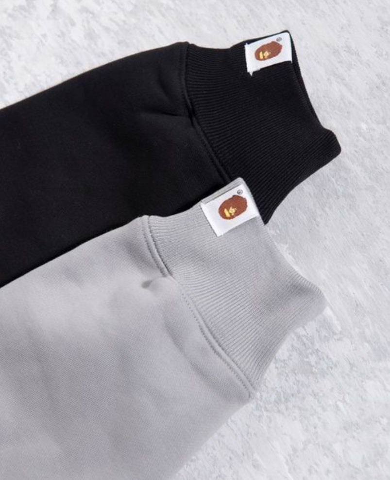 Authentic BAPE X NEIGHBORHOOD TWO FACE HALF ZIP HOODIE