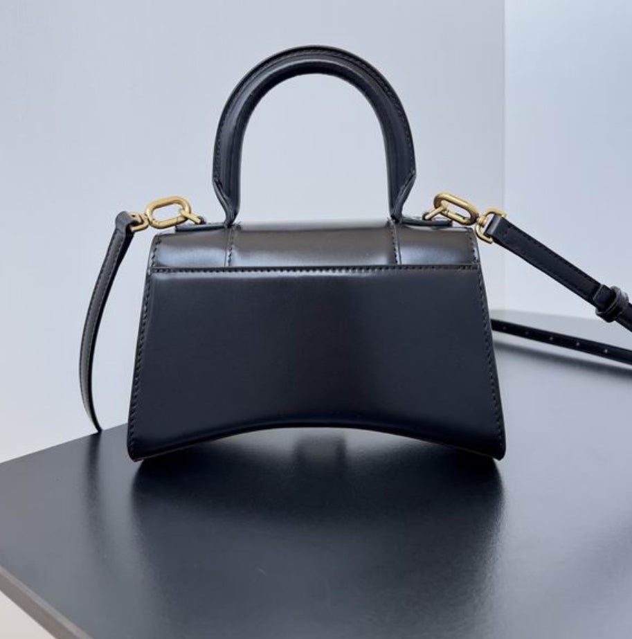 Authentic Balenciaga Hourglass Handbag XS (Shiny Box Calfskin)