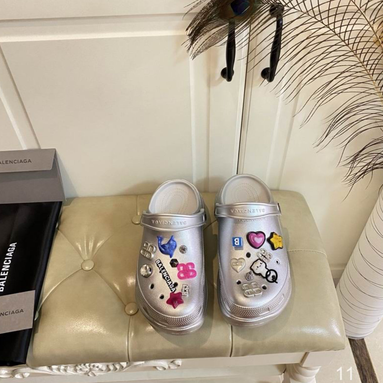 Authentic Balenciaga Mule Jibbitz  Crocs