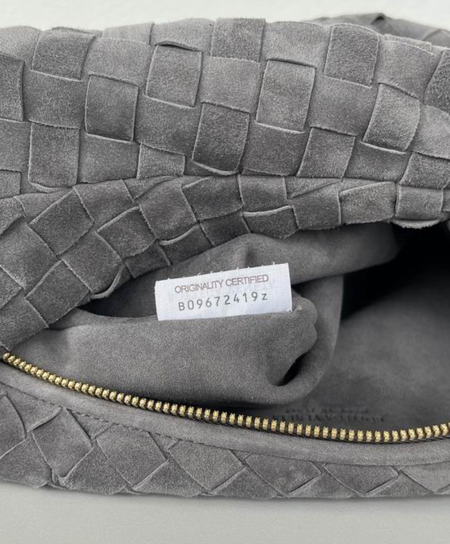 Authentic Bottege Veneta SMALL Jodie (Intrecciato SUEDE leather)