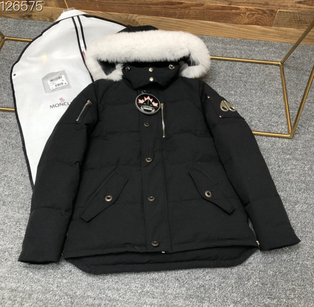 Authentic Moose Knuckles - ORIGINAL SHEARLING TRIM 3Q JACKET