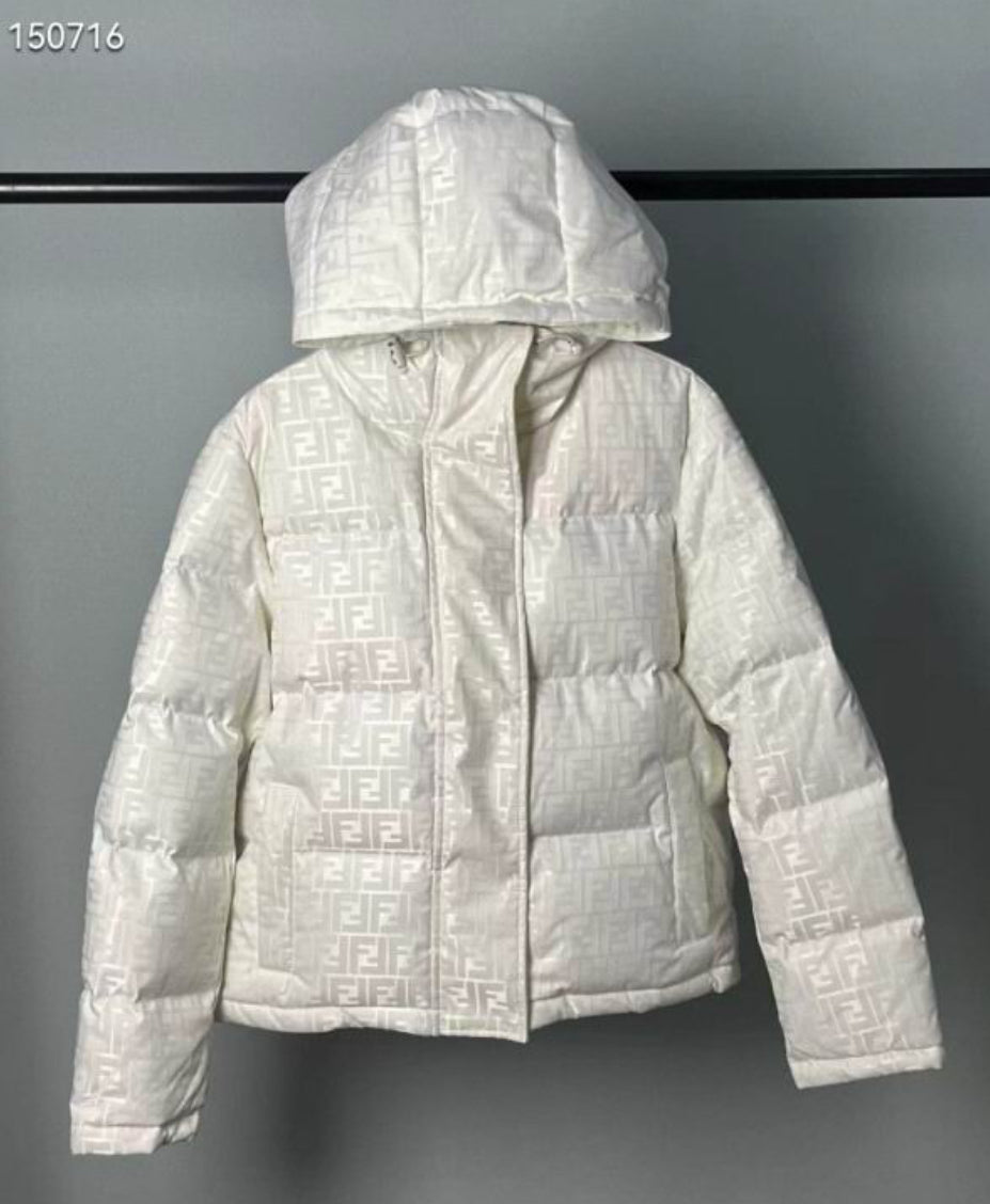 Authentic Fendi FF Nylon Down Jacket