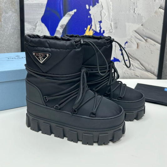 Authentic Prada Re-Nylon gabardine après ski booties