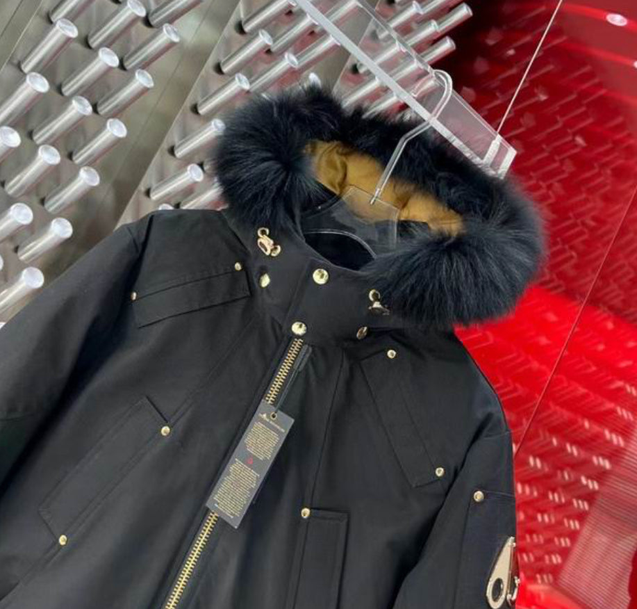 Authentic Moose Knuckles GOLD SERIES ORIGINAL SHEARLING TRIM BALLISTIC BOMBER