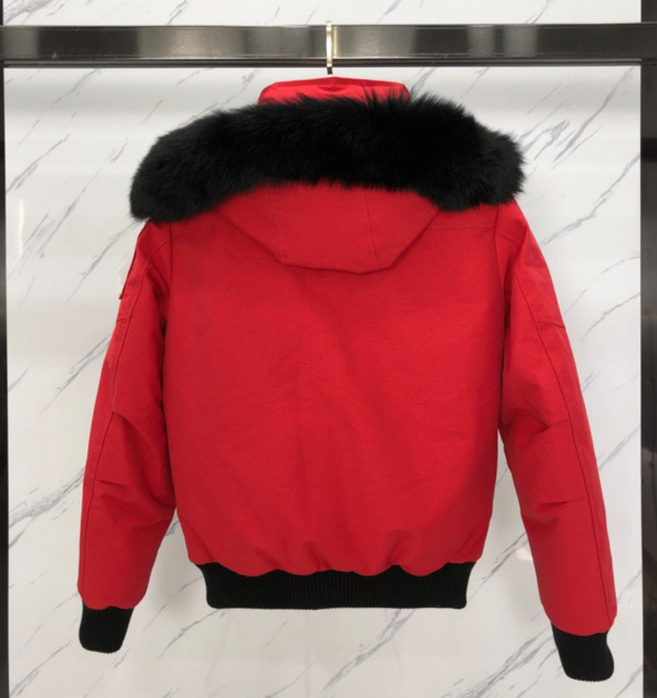 Authentic Moose Knuckles - ORIGINAL BALLISTIC SHEARLING TRIM BOMBER JACKET