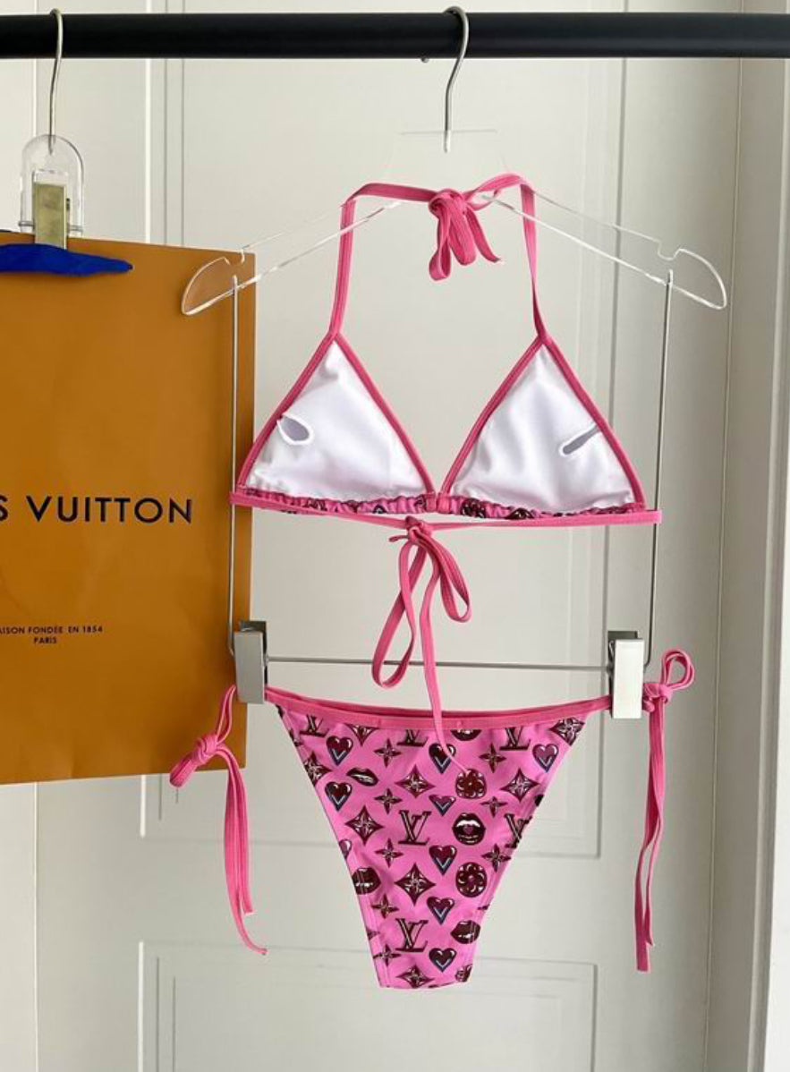 Authentic Louis Vuitton Graphic Monogram Bikini Set