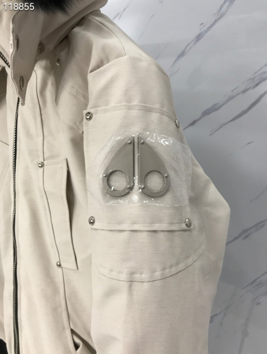 Authentic Moose Knuckles - ORIGINAL BALLISTIC SHEARLING TRIM BOMBER JACKET