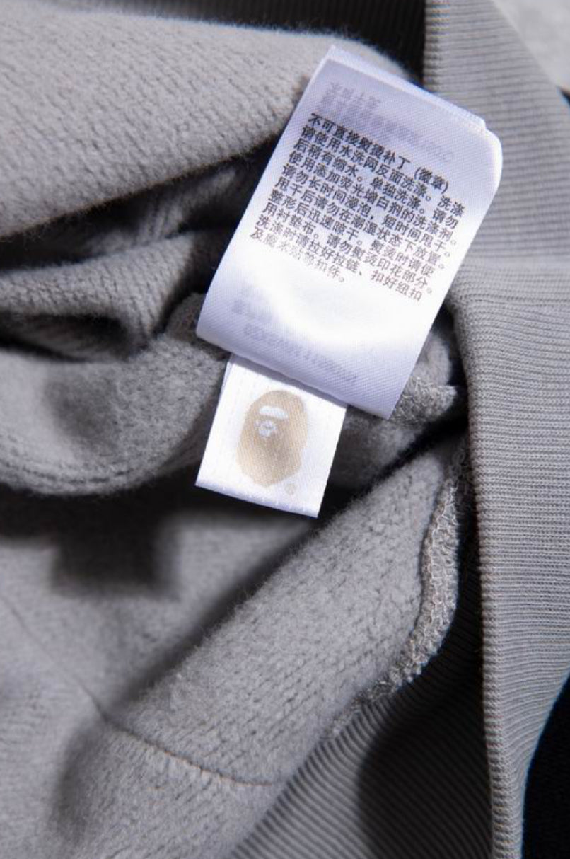 Authentic BAPE X NEIGHBORHOOD TWO FACE HALF ZIP HOODIE