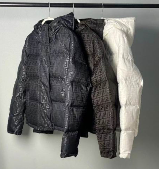 Authentic Fendi FF Nylon Down Jacket